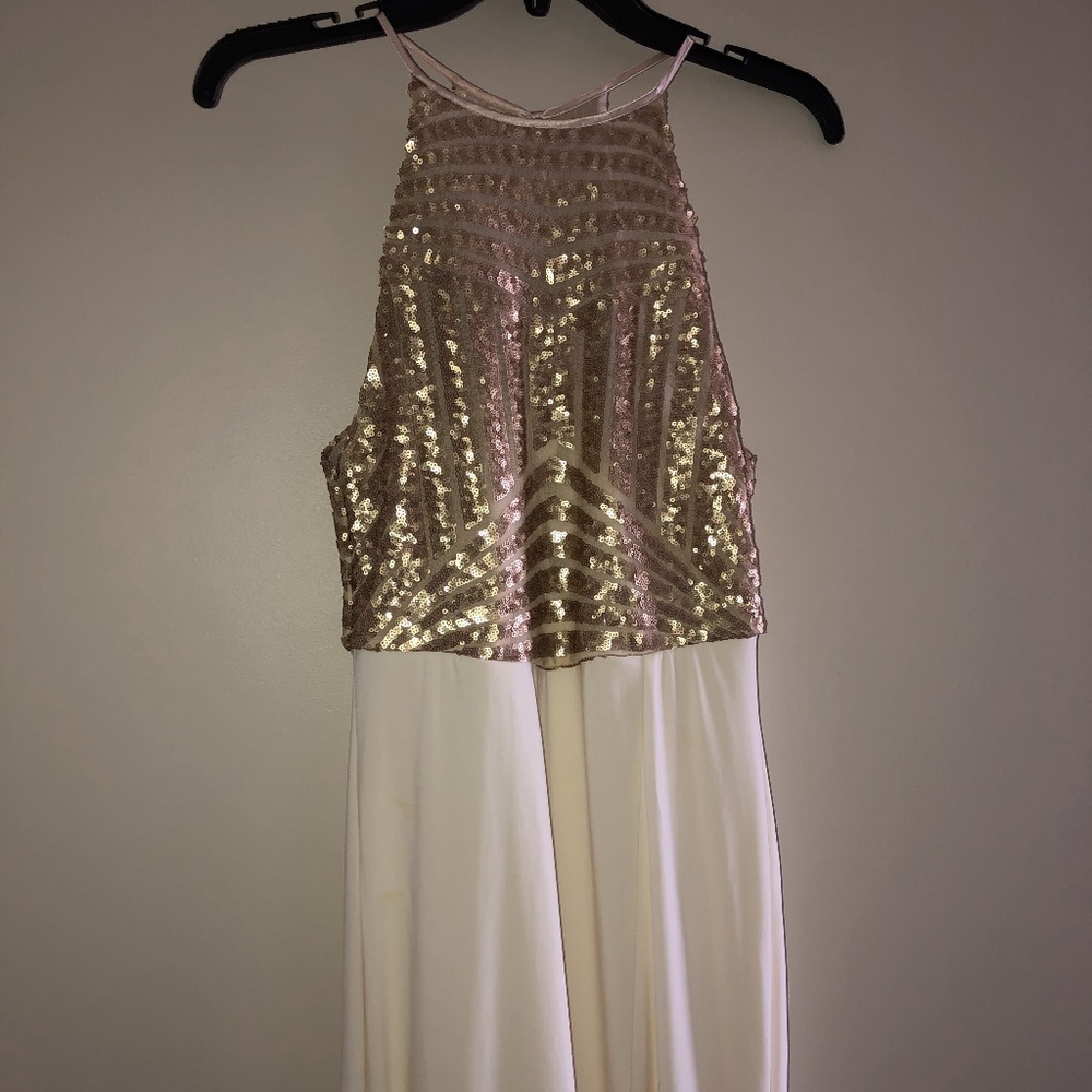 Gold, Creme Prom/Formal Dress
